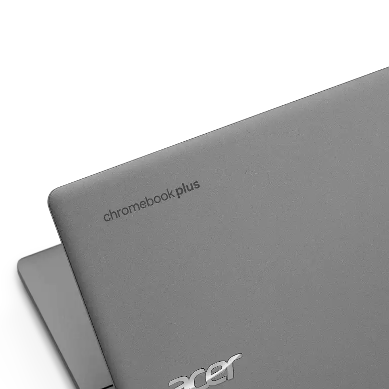 Acer Chromebook Plus 515 device up-close look at the back side.