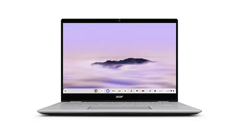 Acer Chromebook Plus Spin 514 device front view.
