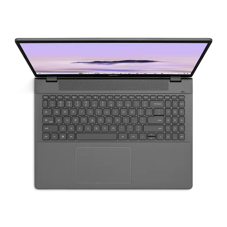 Acer Chromebook Plus 516 device top view.