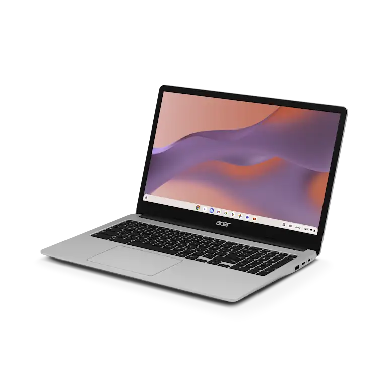 Acer Chromebook 315 magma device left side view.