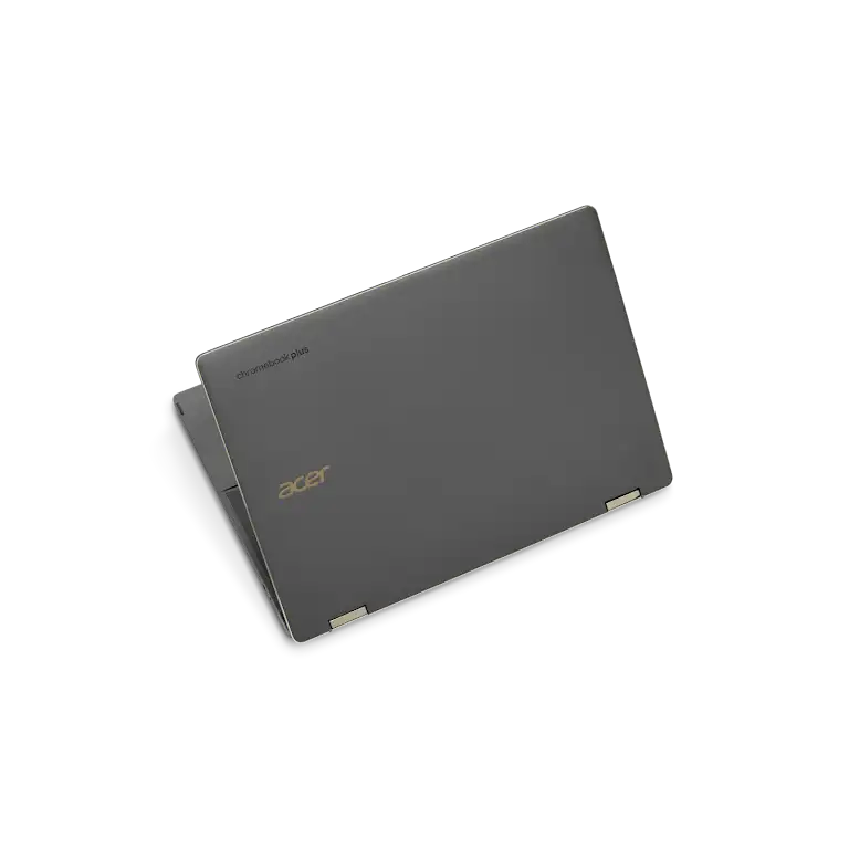 Acer Chromebook Plus Spin 714 device almost closed top view.