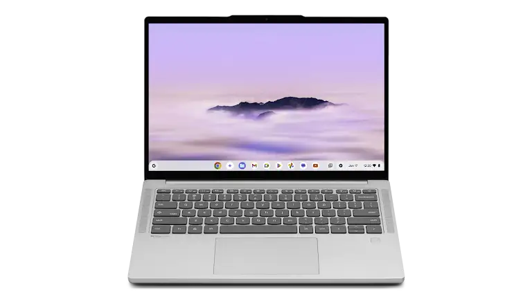 Lenovo Chromebook Plus Gen 10 device open laptop.